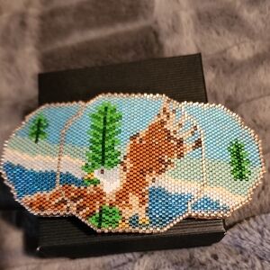 Handcrafted Beaded Eagle Pet Accessory